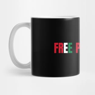 Free Palestine Flag Text effect Mug